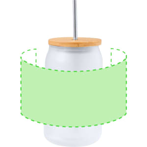 A drink bottle with a wooden lid and a stainless steel straw, featuring a transparent white body.