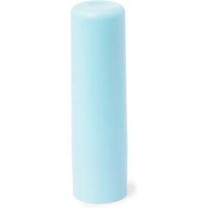 A blue lip balm tube with a rounded top. The product contains a logo or branding.