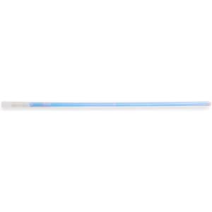 A Vexa Glow Bracelet in blue and white, featuring a sleek, flexible design and a logo.