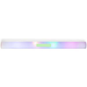 A multicoloured glow stick with a soft, translucent surface and a logo. Ideal for events and exhibitions.