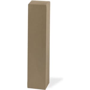 A tall, rectangular cardboard box in a natural brown colour, with no branding visible.