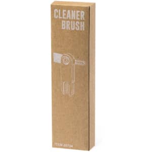 A boxed cleaning brush in a brown cardboard packaging, featuring a simple design and a small logo.
