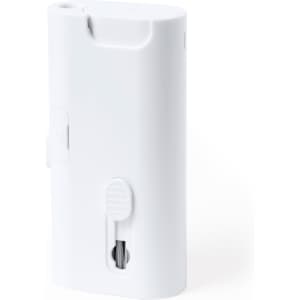 A white cleaning set for phones and technology, featuring a compact design with a built-in storage compartment and a cleaning tool.