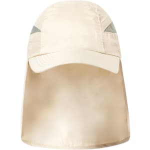 A peach-coloured Levant Cap with a wide brim and mesh detailing, featuring a logo.