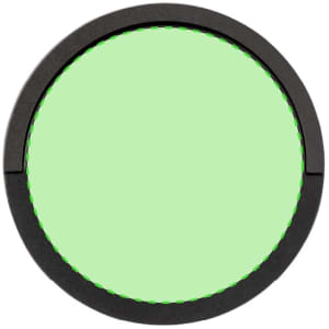 A round wireless charger in black with a green charging surface, featuring a simple design and no visible branding.
