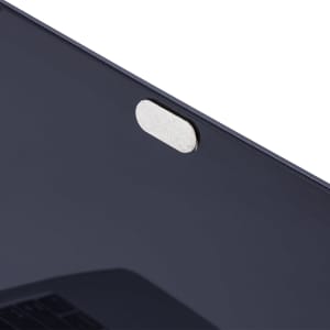 A grey adhesive privacy cover for a webcam, designed for use with laptops. It has a simple, minimalist design.