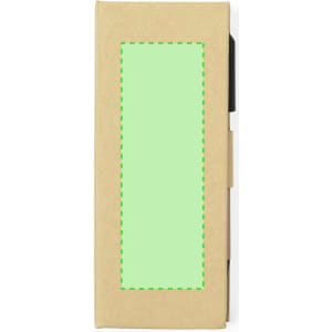 A beige box with a green outline, possibly containing office supplies. The box features a logo or branding.
