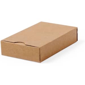A brown cardboard box for packaging, designed to hold Brisca Spanish Playing Cards. It has a simple, unbranded appearance.