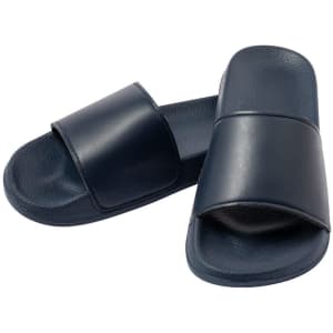 Navy blue Kanger flip flops with a wide strap and a sleek, simple design.