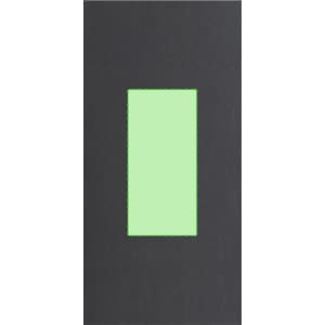 A drink bottle thermos in a sleek black design featuring a green accent and a logo.
