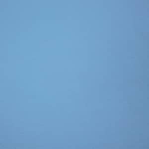 A light blue T-shirt with a smooth texture, featuring a logo on the front.