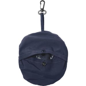 A dark blue Hetoson Hat with a secure closure and a clip for easy attachment. It has a simple design with no visible logos.