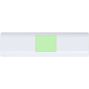 A white charging cable set with a light green section, featuring a logo. Ideal for phone and technology use.