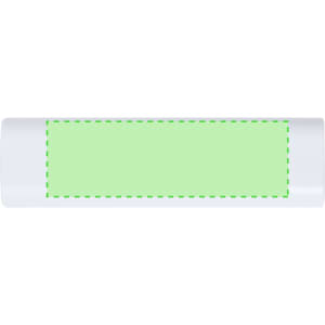 A white charging cable set with a green accent, featuring a logo. Ideal for phone and technology use.