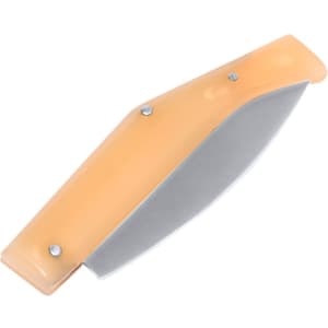 A pocket knife with a silver blade and an orange handle, featuring a logo. Ideal for miscellaneous tools and keyrings.
