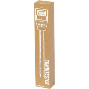 A long, thin product in a brown box with a logo, labelled as "Combitester." The box features a design related to outdoors.