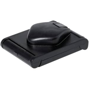 A black 8X magnifier with a foldable design, suitable for office use. It features a sleek, compact shape.