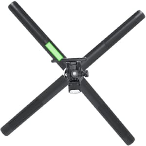 A black Nanop Automatic Tracking Holder with a green accent, designed to support phones. Features a central mounting point.