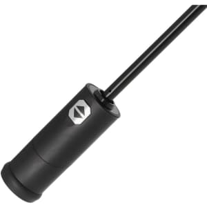 A black Pulsak Umbrella with a sleek handle and a metallic logo. Suitable for leisure and outdoor use.