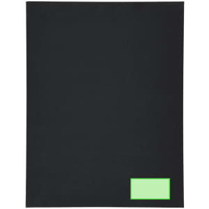 A black drink bottle with a green logo at the bottom. Features a sleek and minimalist design.