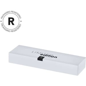 A sleek white box with a logo, labelled 'Limited Edition', designed for a metal pen set.