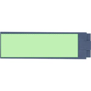 A metal pen set in blue with a green accent, featuring a logo on the pen.