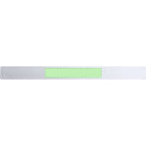 A green and white Llorik Bracelet, featuring a central green section and a branding logo.