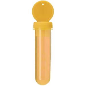 A yellow drink bottle with a screw-on cap and a flip-top lid, designed for novelty use.