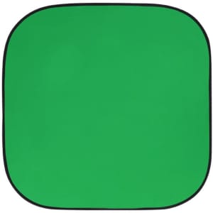 A green sunshade with a black trim, designed for outdoor use. It features a square shape for easy setup.
