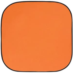 An orange sunshade with a black border, featuring a simple square design.