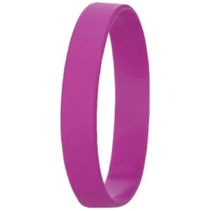 A purple silicone wristband featuring a simple, smooth design, suitable for events and exhibitions.