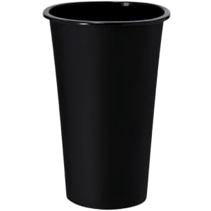 A drink bottle in matte black, featuring a simple design and a branding logo on the surface.
