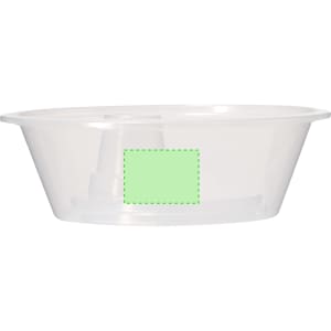 Apeyar Bowl, a round, clear plastic bowl with a simple design, featuring a logo on the surface.