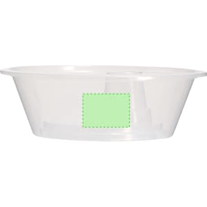 Apeyar Bowl featuring a transparent design with a green accent and a rounded shape. Suitable for various home use.