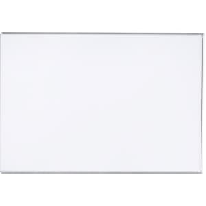 A rectangular white plaque with a metallic frame, suitable for displaying awards or recognition.
