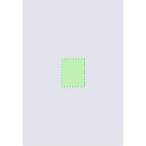 A green plaque with a simple rectangular shape, set against a light grey background.
