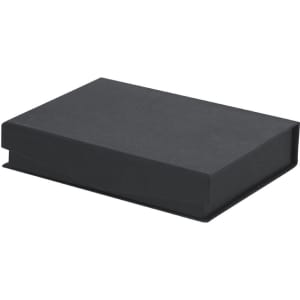 A sleek black gift box with a smooth finish, designed for packaging awards or trophies.