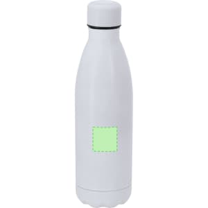 A drink bottle in matte white, featuring a simple design and a logo area on its surface.