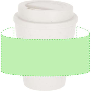 A white reusable drink bottle with a lid, featuring a simple design and an invisible branding area.