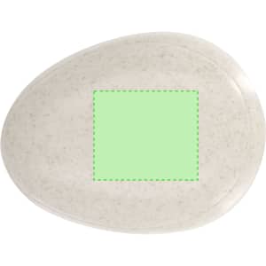 A grey anti-tangle hairbrush with a smooth, rounded design. It features a logo on its surface.