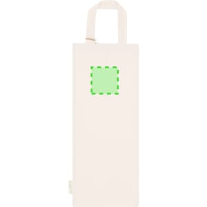 A light beige tote bag with a handle, featuring a placeholder for a logo or design.
