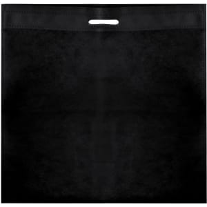 A black Tylok Bag with a handle and a smooth, matte finish. It features a logo on the surface.