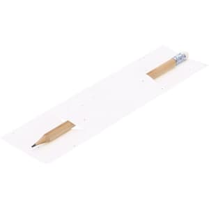 A grey-lead pencil with a wooden body and an eraser, displayed on a white background. It features a logo.
