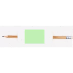 A grey-lead pencil with a natural wood finish and a metal ferrule. The pencil features a blank area for branding.