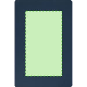 A Qeton Notebook with a navy cover and a light green inner page, featuring a logo on the front.