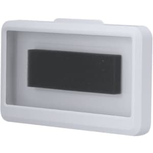 A white phone holder with a black foam insert, designed to secure devices in a car.
