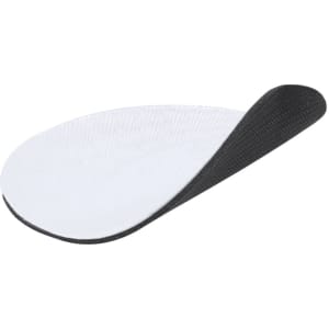 A black and white Kriston sublimation coaster with a textured backing for grip.