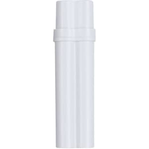 A white tobacco case with a cylindrical shape and a secure lid, featuring a subtle branding logo.