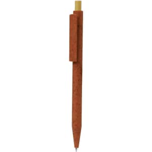 A brown Tarflex pen with a gold clip and a sleek design, featuring a logo on the barrel.