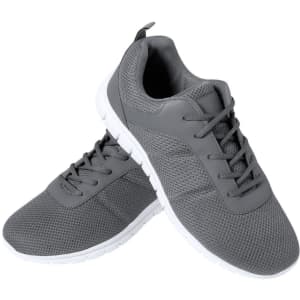 A pair of grey Dakota Trainers featuring a lightweight mesh design and a white sole.